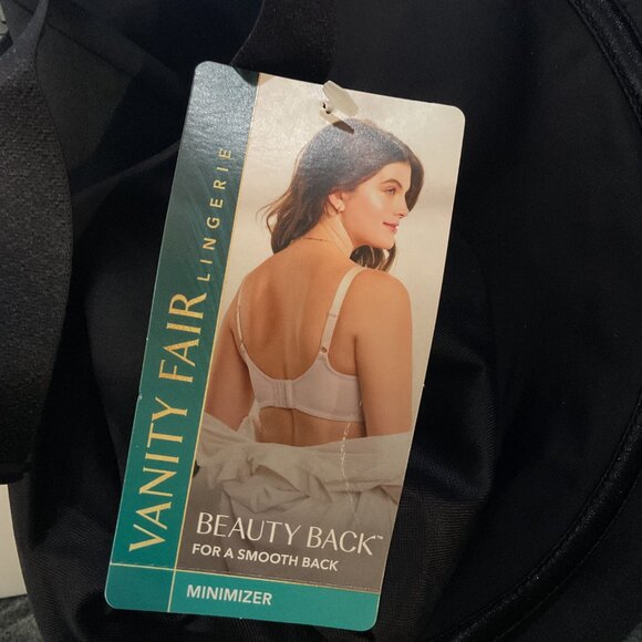 Vanity Fair Black Minimizer Bra, 42G - Picture 4 of 7